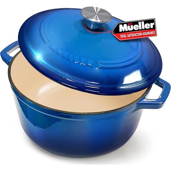 Mueller Home 4.5 Qt Enameled Cast Iron Dutch Oven