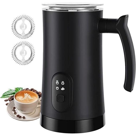 4-in-1 Electric Milk Frother with Temperature Control
