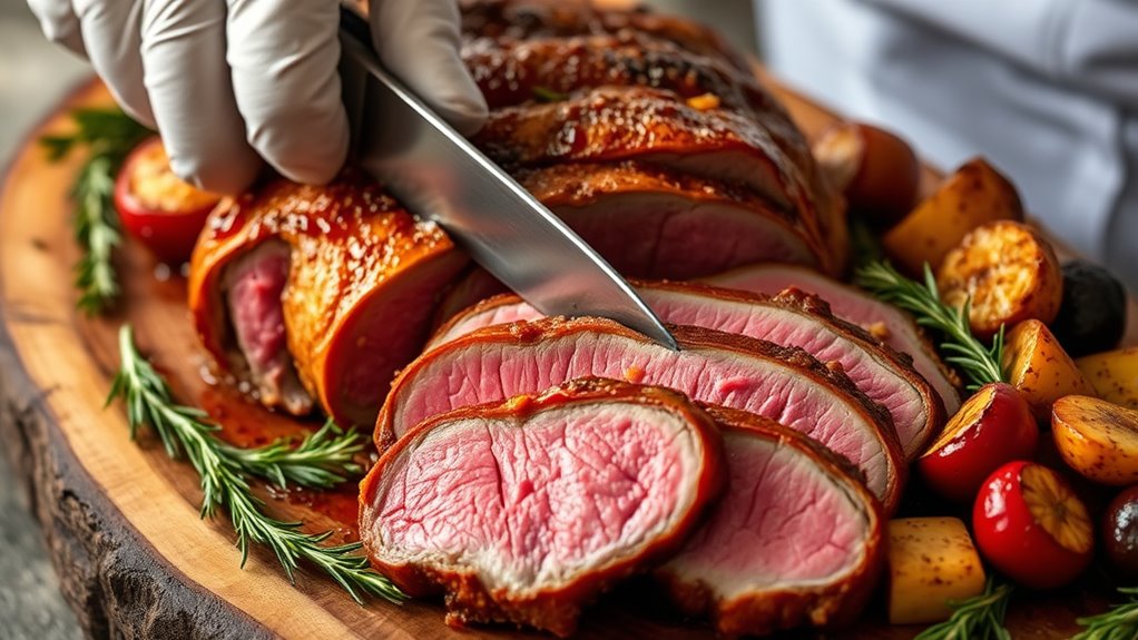 neatly arranged garnished presentation