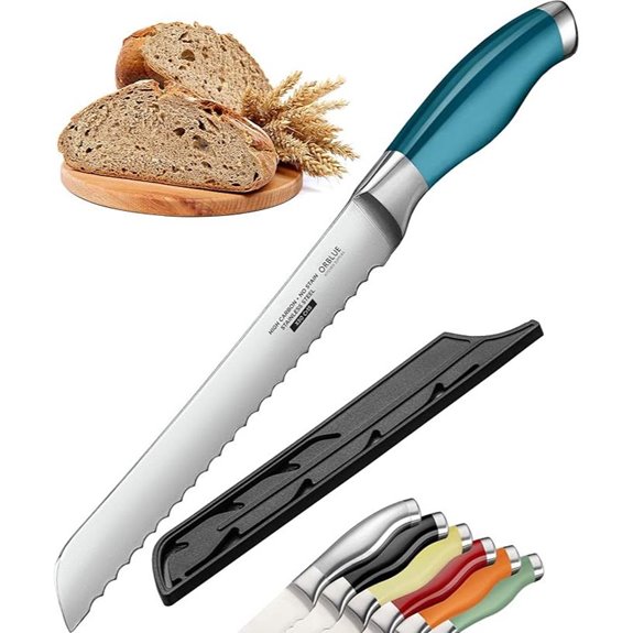 Orblue Serrated Bread Knife 8-Inch Stainless Steel