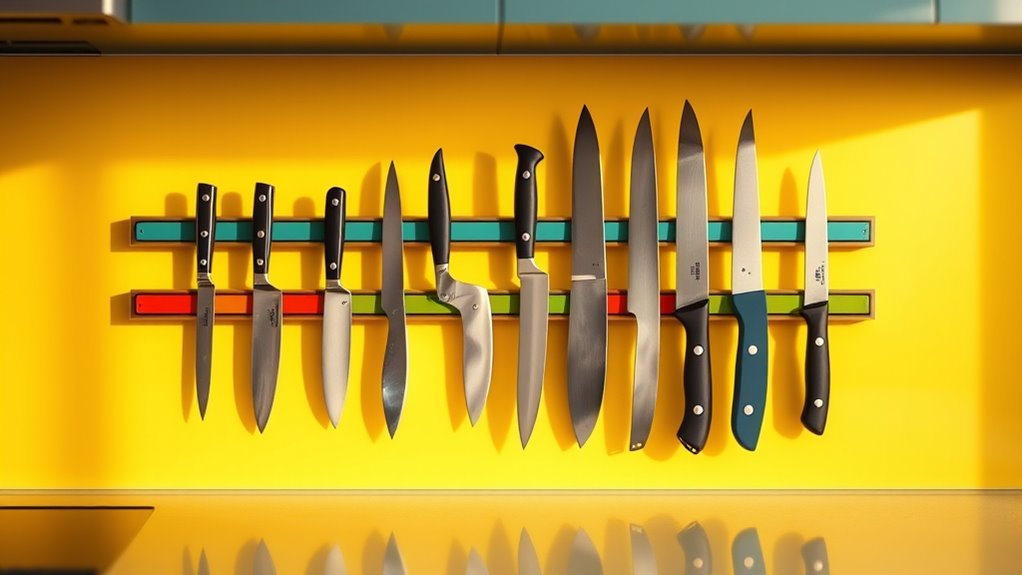 organized accessible knife storage