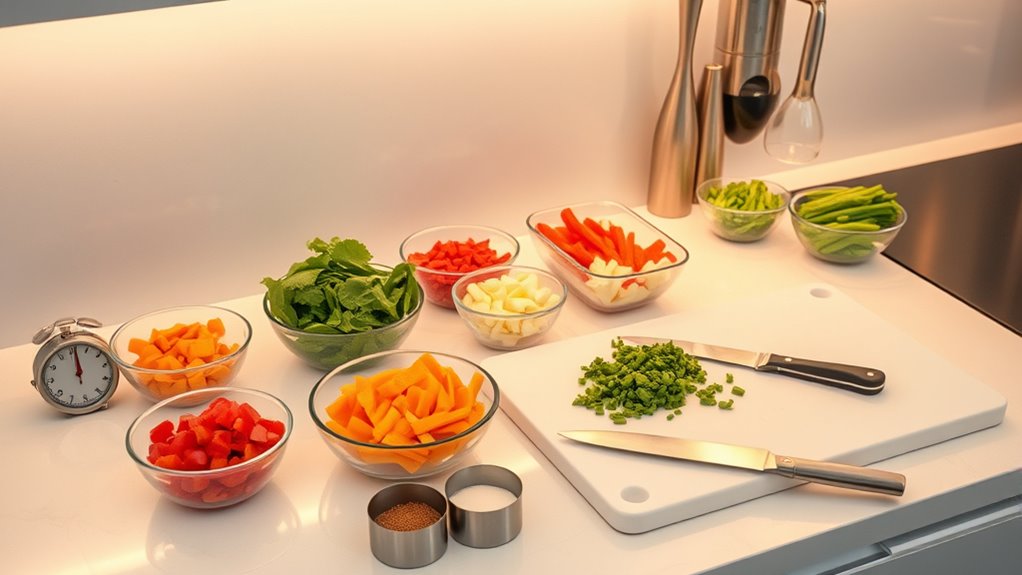 organized efficient meal preparation