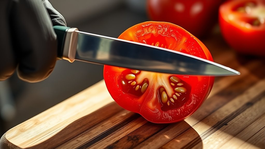 perfectly arranged tomato slices