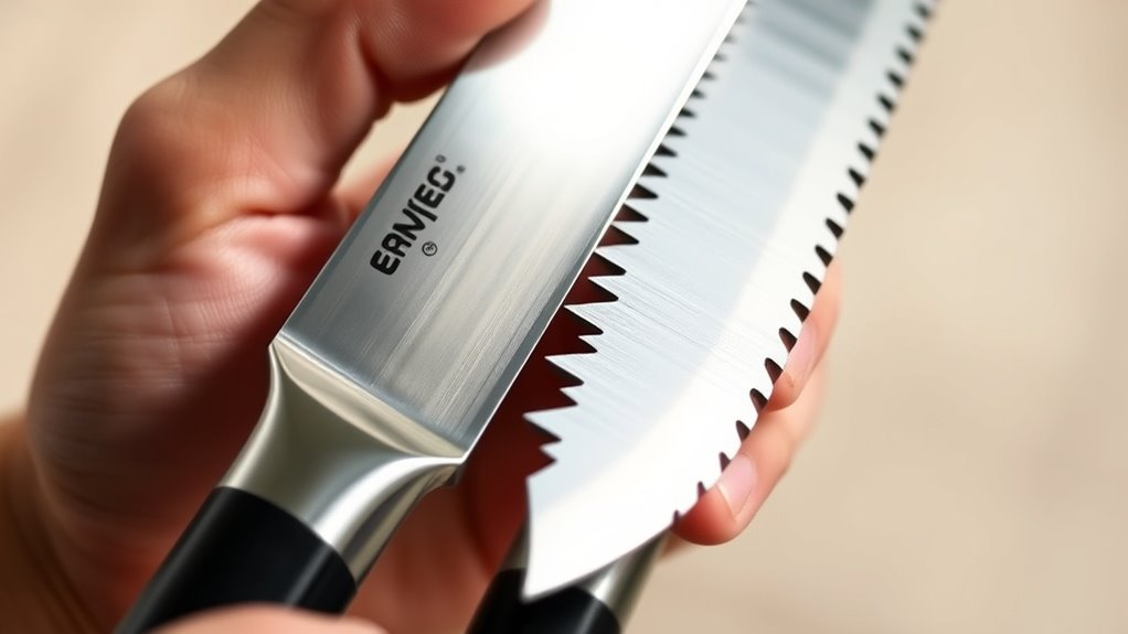 polished versus toothy edges