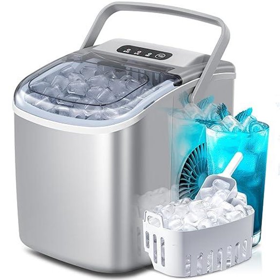 Portable Countertop Ice Maker with Handle