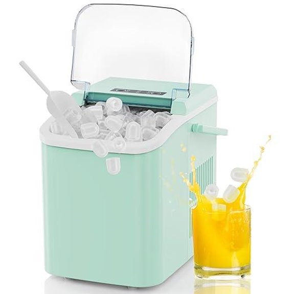 NEWBULIG Countertop Portable Ice Maker with Basket