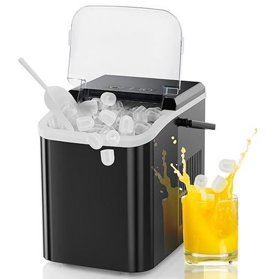 NEWBULIG Portable Countertop Ice Maker with Basket