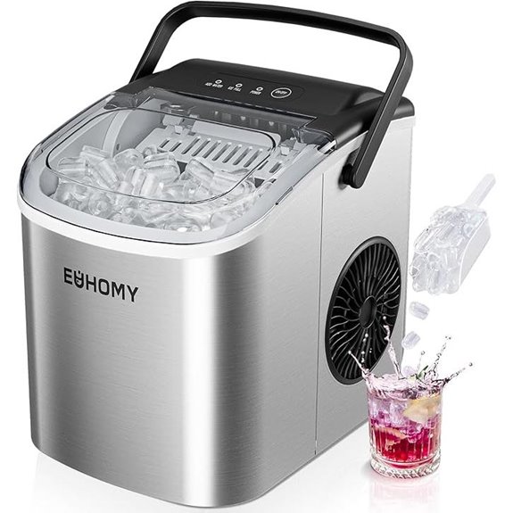 EUHOMY Countertop Ice Maker 26lbs/Day Portable