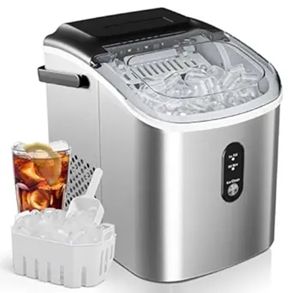 EUHOMY Portable Countertop Ice Maker with Basket
