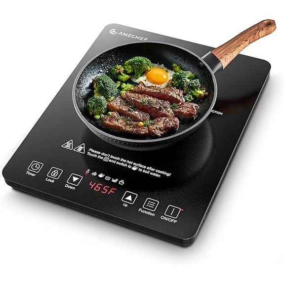 AMZCHEF Portable Induction Cooktop with 20 Power Levels