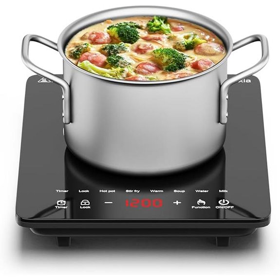 Portable Induction Cooktop with Power Levels and Timer