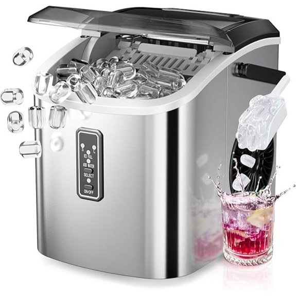EUHOMY Portable Countertop Ice Maker with Self-Cleaning