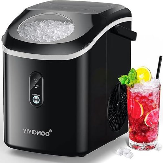 Portable Nugget Ice Maker with Self-Cleaning