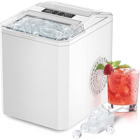 DUMOS Portable Countertop Ice Maker with Self-Cleaning