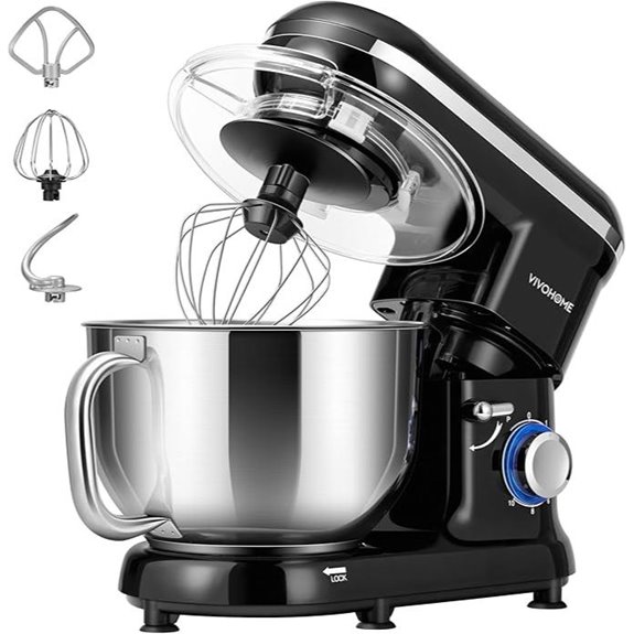 VIVOHOME 660W 10-Speed 6-Qt Tilt-Head Mixer