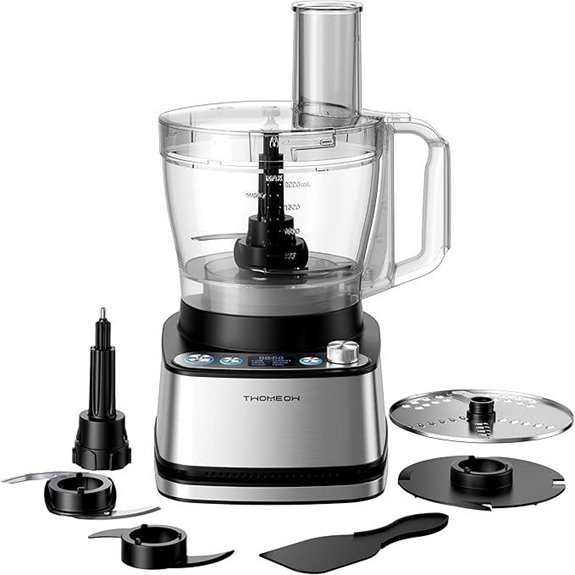 Food Processor with 4 Programs 1000W 12-Cup Capacity