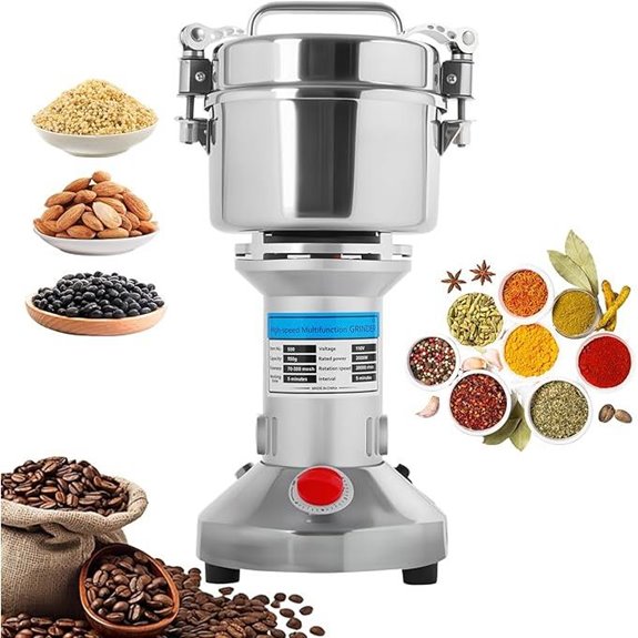 2000W Electric Grain Mill Grinder with 3 Blades