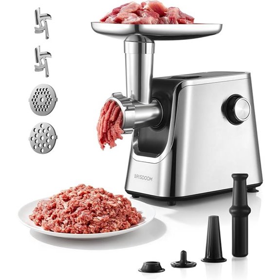 Electric Meat Grinder 3000W with Sausage & Kubbe Attachments