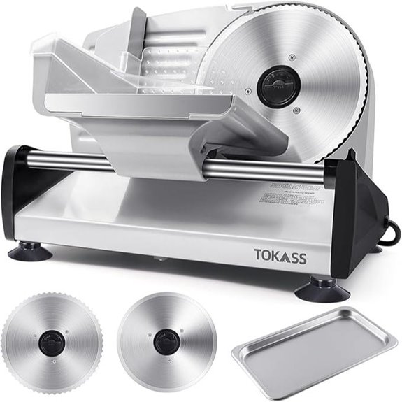 200W Electric Meat Slicer with Removable Blades