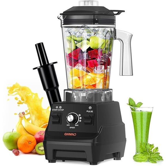 OMMO 1800W Professional Blender with Stainless Steel Blades