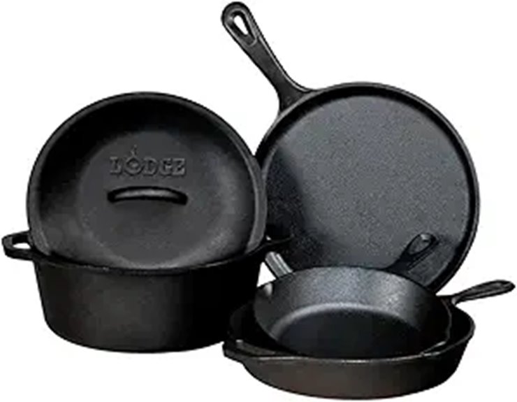 pre seasoned cast iron set