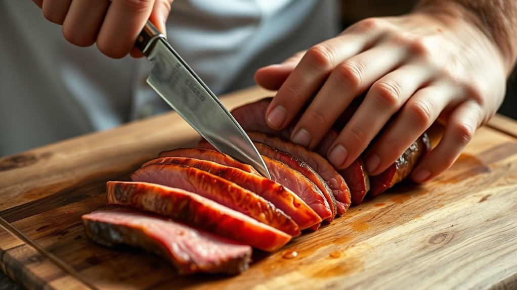 precise controlled meat slicing
