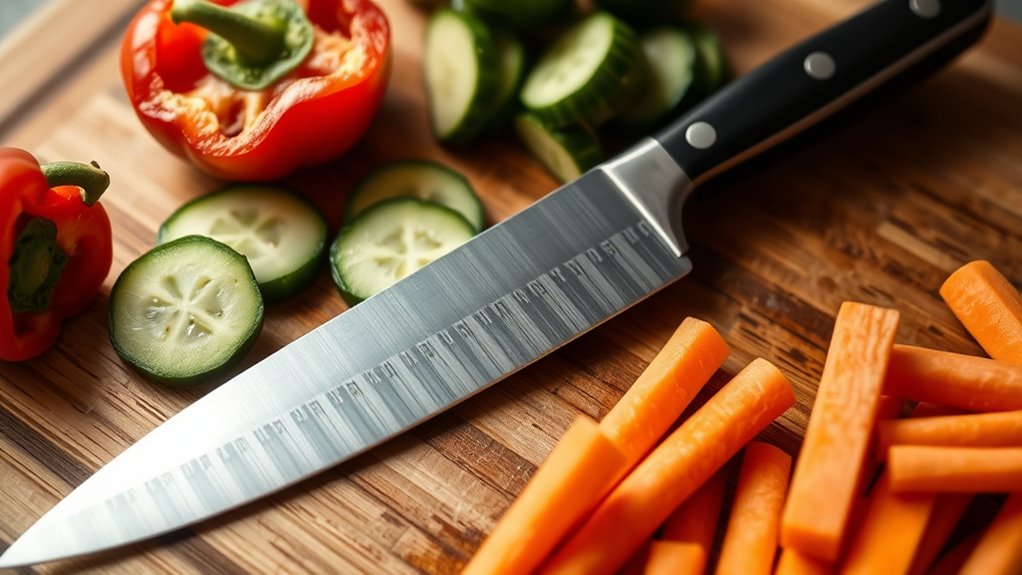 precision cutting in kitchen