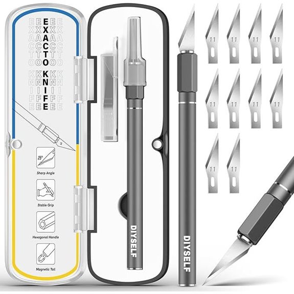 DIYSELF Exacto Knife Set with 11 Blades and Case