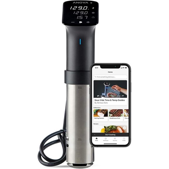 Anova Culinary Sous Vide Precision Cooker Pro 1200 Watts Black and Silver