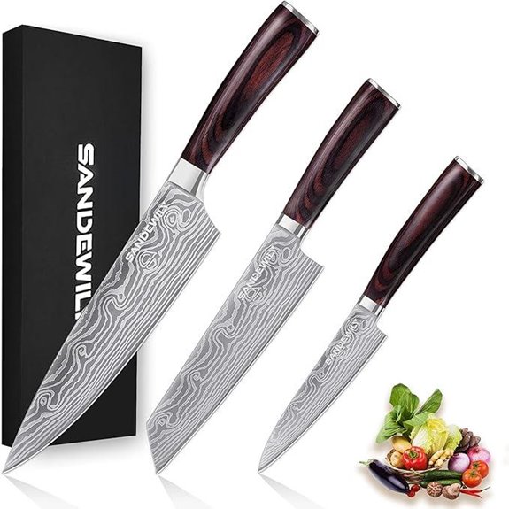 Professional Kitchen Knife Set with Sheaths