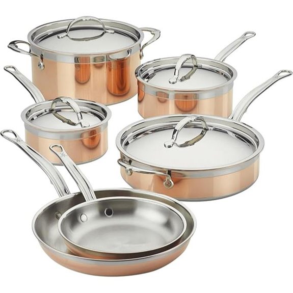 Hestan CopperBond 10-Piece Copper Cookware Set