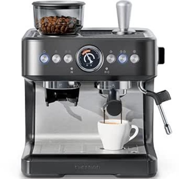 Chefman Crema Deluxe Espresso Machine with Grinder
