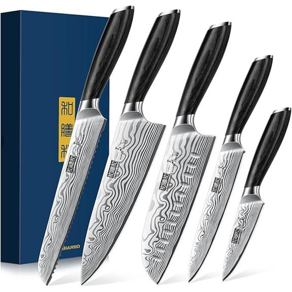 HOSHANHO 5-Piece Professional Japanese Knife Set