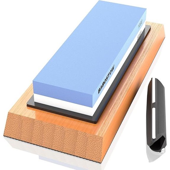 Premium Whetstone Knife Sharpener with Non-Slip Base