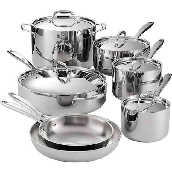 Tramontina Signature 12-Piece Stainless Steel Cookware Set