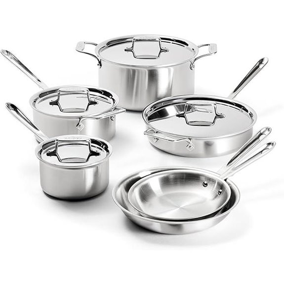 All-Clad D5 Stainless Steel Cookware Set (10-Piece)