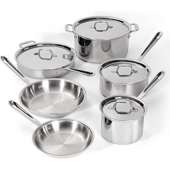 All-Clad D3 10-Piece Stainless Steel Cookware Set