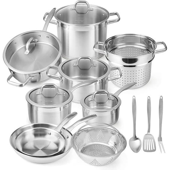Duxtop 17-Piece Stainless Steel Cookware Set