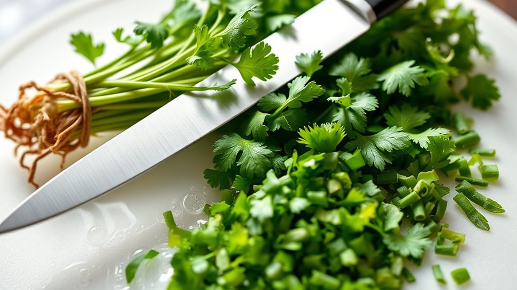 proper cilantro storage and preparation