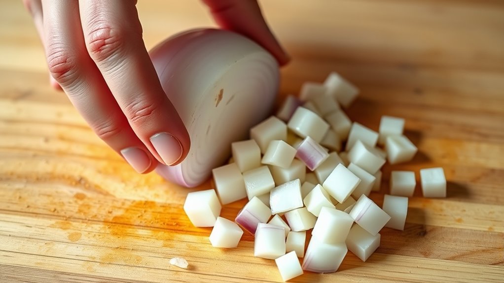 proper onion cutting technique