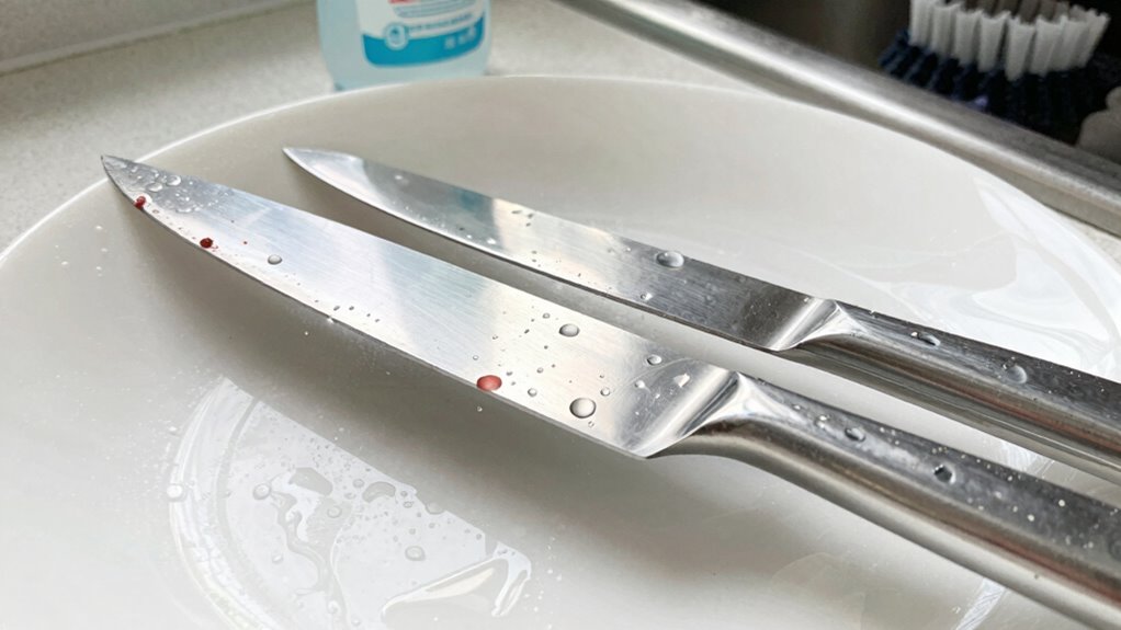 properly sanitize raw meat knives