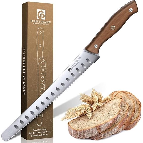 Purple Dragon Bread Knife for Sourdough and Fruits
