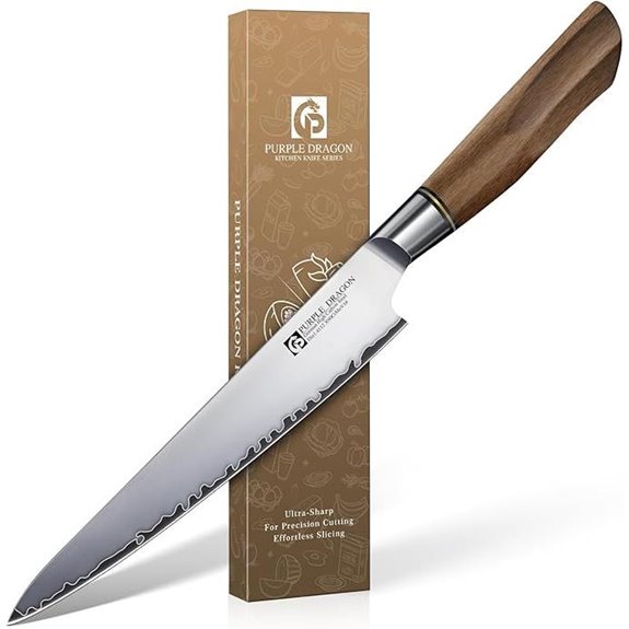 Purple Dragon 7.5 Gyuto Chef Knife with Wooden Handle