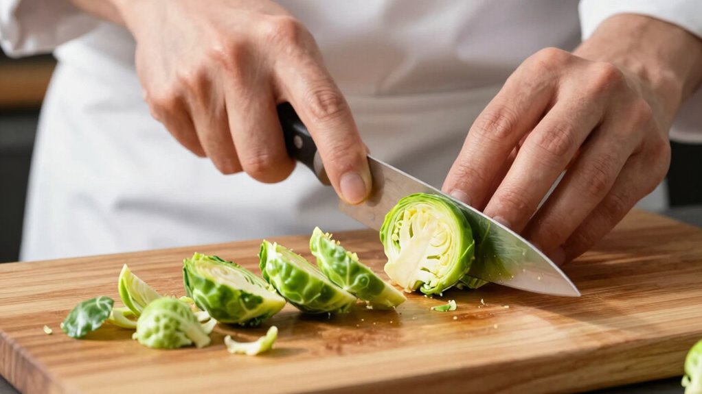 quick brussels sprouts cutting