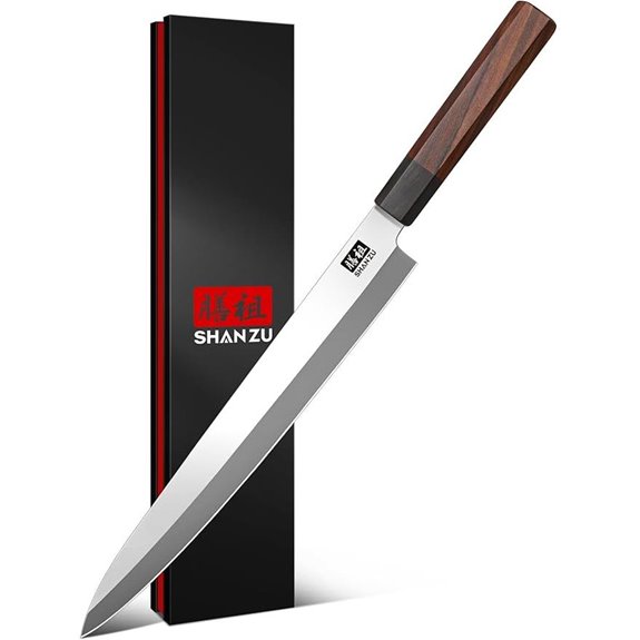 SHAN ZU 10 Sushi Knife with Red Sandalwood Handle
