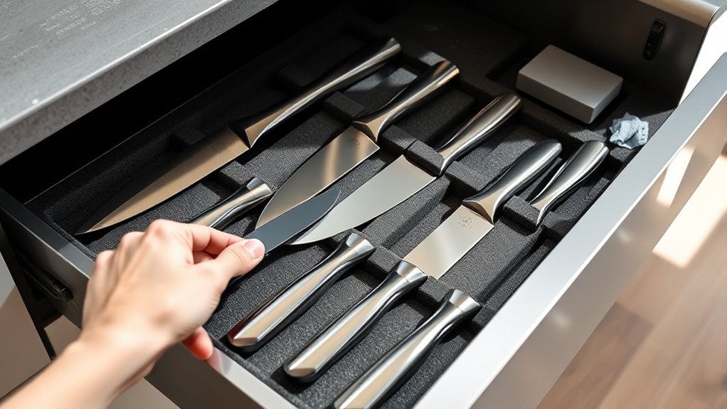 regular knife inspection and sharpening