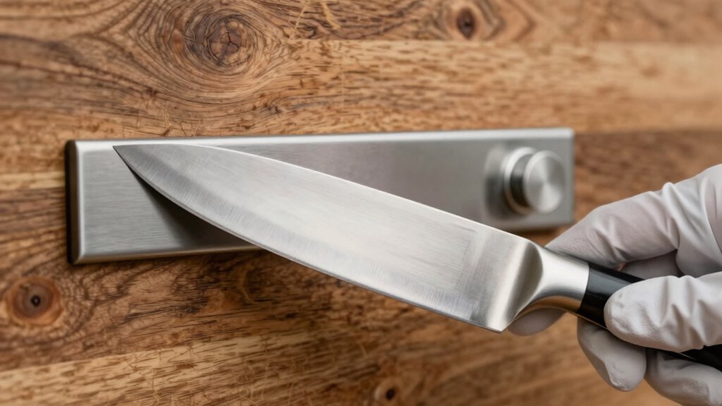 remove knife carefully magnetically