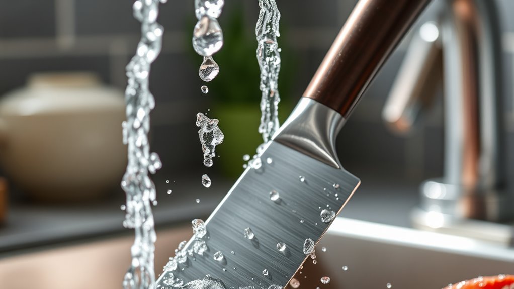 rinse knife immediately after