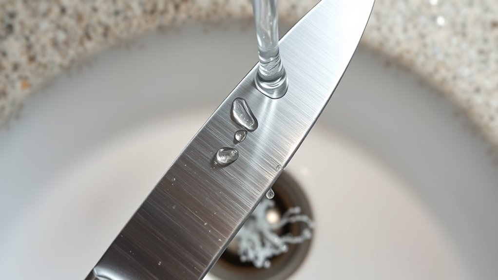 rinse thoroughly with warm water