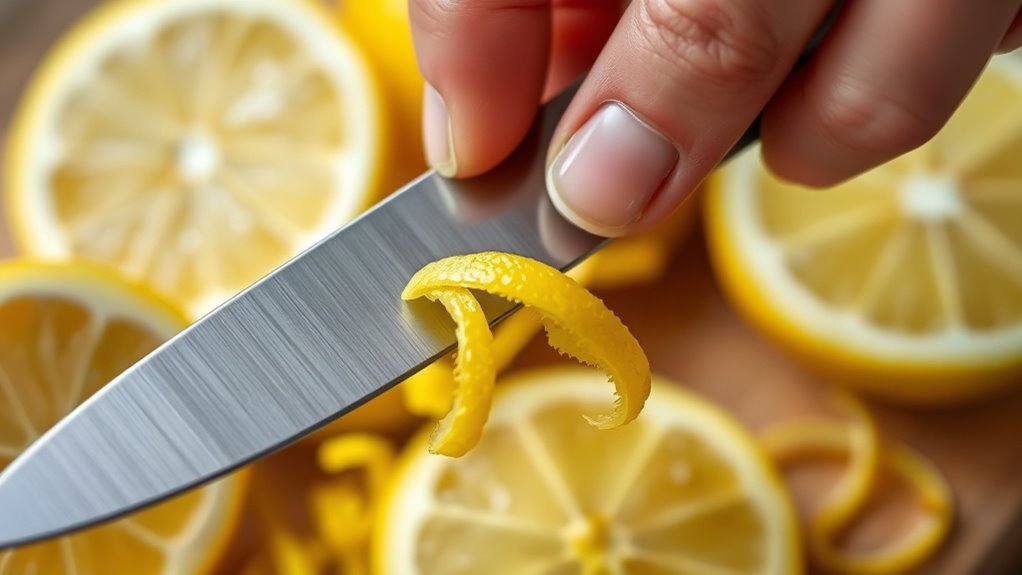 safe citrus zesting technique
